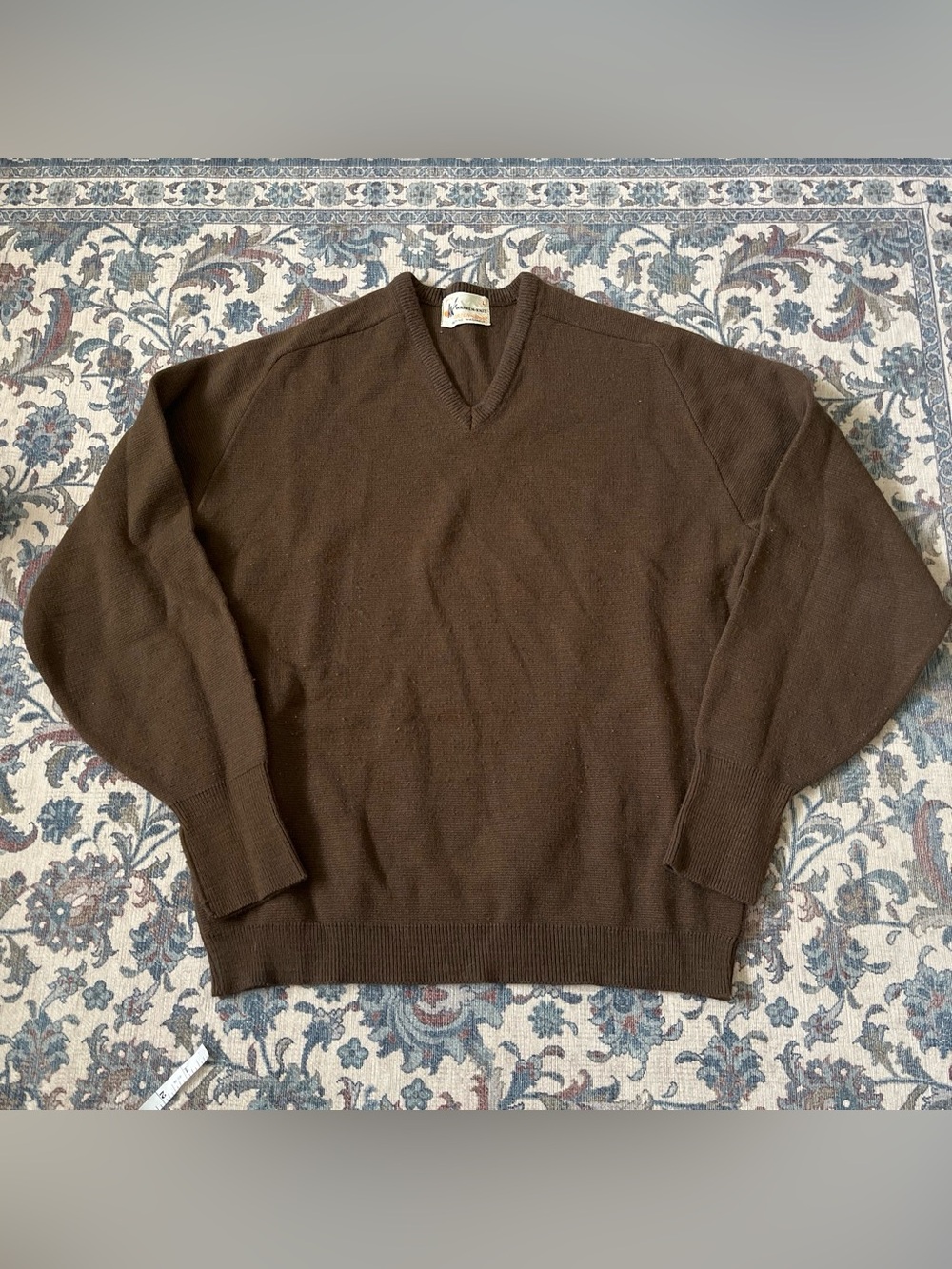 Vintage 1960s brown wool knit sweater